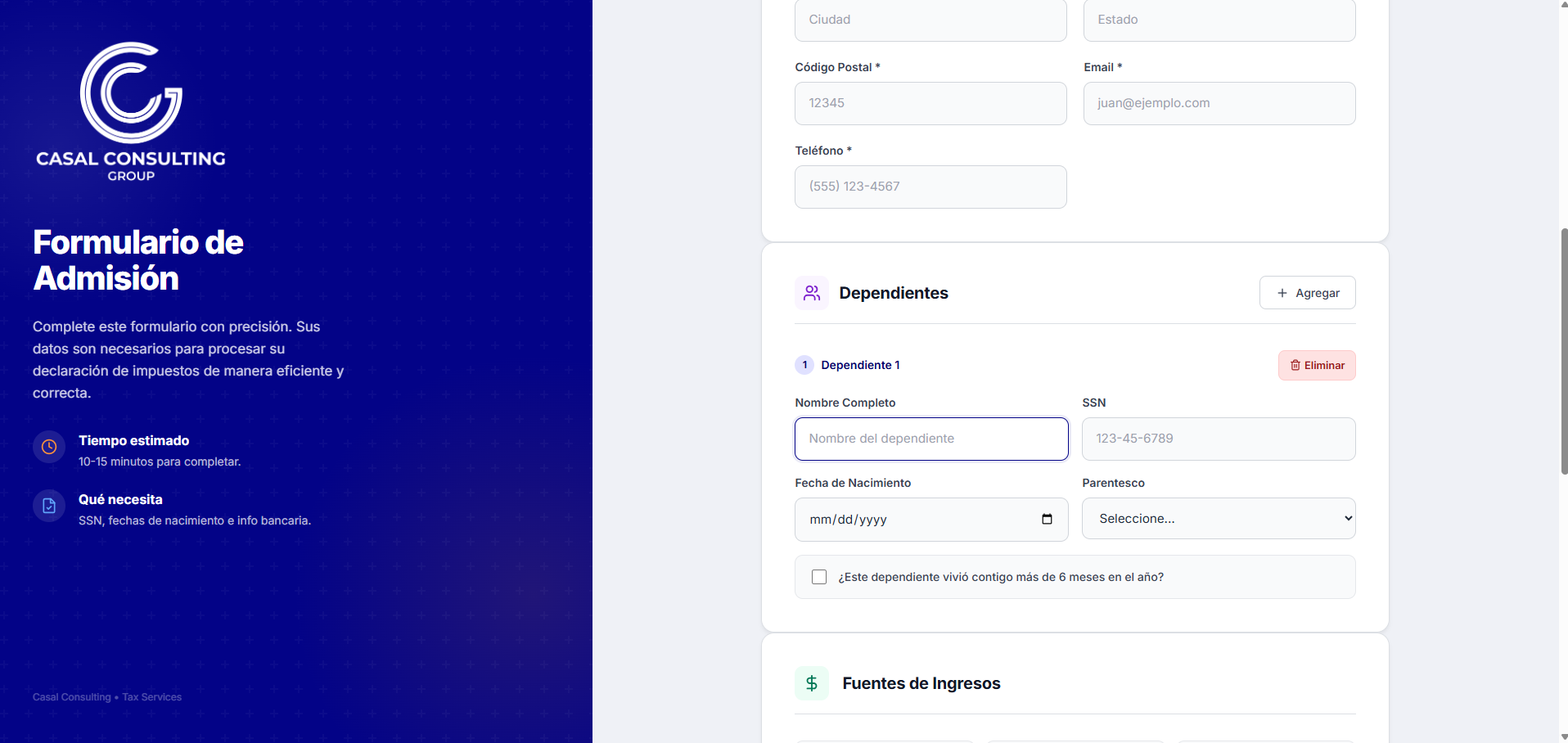 Primer formulario actualizado